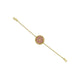 Elegant pink floral bracelet, gold-plated and delicate