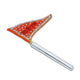 Bright Orange ‘Jai Shri Ram’ Silver Flag with Crystal Design