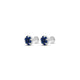 Chic silver earrings with a vibrant blue gemstone centerpiece