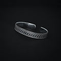 Handcrafted silver adjustable kada with elegant design.