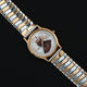 Gold Plated Wave Design George V Silver Watch