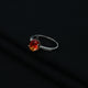 Sterling silver ring showcasing a vibrant fire opal for a striking look