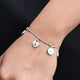 Evil Eye Heart Lock Sterling Silver Bracelet