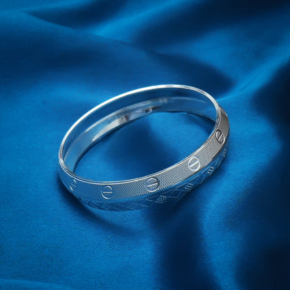 Handcrafted Men's Kada in Premium Sterling Silver