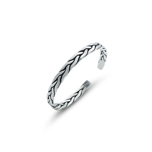 Twist design silver kada for boys.