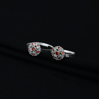 925 Silver Charming Stone Toe Rings