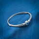 Protective silver bracelet with sparkling evil eye