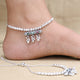 Beautiful Silver Anklet with Beads and Ghungroo