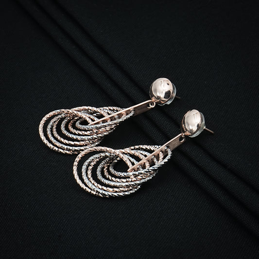 Elegant silver dangle earrings in a teardrop design
