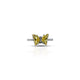 Sterling Silver Yellow Butterfly Cut Gemstone Ring for Girls