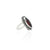 Silver Dark Red Gemstone Ring
