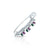 Beautifully Designed Silver Saree Pin Featuring Green and Purple Stone