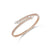 Rose gold-plated silver kada with American diamond accents for girls