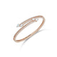 Rose gold-plated silver kada with American diamond accents for girls