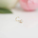 (13 Pcs ₹1699 combo) Pearl Glow Gold Polish Silver Nose Pin