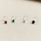 Silver Nose Pin with Star Multicolor Stones
