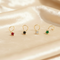 (Buy 1 get 1) Gold Polish Nose Pin with Star Multicolour Stones
