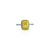 Yellow Rectangular Gemstone Silver Ring