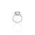 925 Silver Rectangular Grey Stone Ring