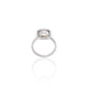 925 Silver Rectangular Grey Stone Ring