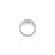 Silver Sturdy Mix Designer CZ Ring for Men