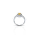 Stunning oval yellow sapphire set in a sleek silver ring.