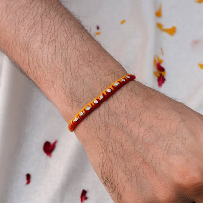 Handcrafted Silver Buds Rakhi Assorted Design