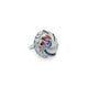 Elegant silver ring showcasing a vibrant blue stone at its center