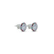 Multicolor Stones Silver Earring For Girls