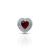 Sterling Silver Lavish Dark Red Heart Cut Gemstone Ring for Her