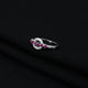 Sterling Silver "Cosmic Harmony" Pink Gems Ring for Her