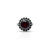 Sterling Silver Black Border Maroon Stone Ring