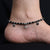 Sterling Silver and Black Beads with Ghungroo Anklet for Girls