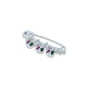 Beautifully Designed Silver Saree Pin Featuring Green and Purple Stone