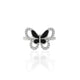 Silver ring featuring a delicate butterfly design, symbolizing beauty and transformation.