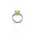 Sterling Silver Yellow Heart Shape Ring for Girls