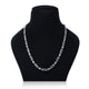 Interlinked rectangle silver chain for men