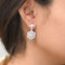 Stylish Silver Earrings with High-Quality Stones
