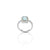 Sterling Silver Aquamarine Cushion Cut Ring for Women