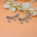 Elegant Silver Toe Ring with Engraving and Beautiful Ghungroo Detail