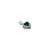 Silver Center Green Gem Stone Heart Shape Pendant for Girls