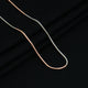 Delicate thin chain in sterling silver with rose gold plating