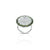 Elegant green stone sterling silver ring perfect for young girls