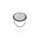 Elegant green stone sterling silver ring perfect for young girls