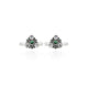 Elegant silver toe rings featuring gleaming green gemstones for a vibrant look