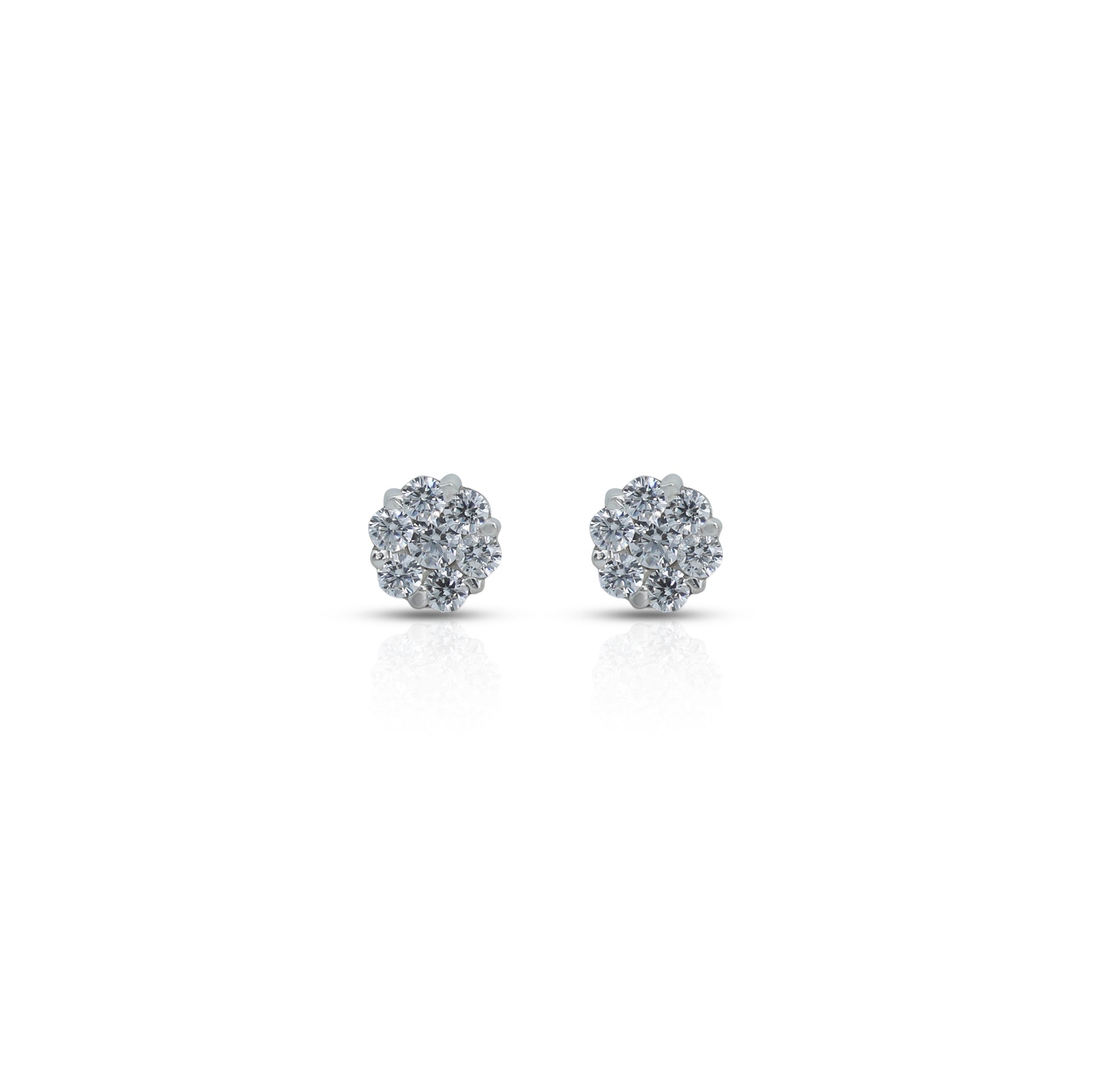 Elegant sterling silver earrings featuring beautiful white stones