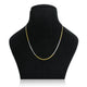 Gold plated dual-tone silver chain with a spiral pattern