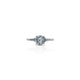 Sterling Silver Minimalist Cubic Zirconia Solitaire Ring for Women