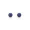 Royal Blue Pearl Stud Silver Earrings