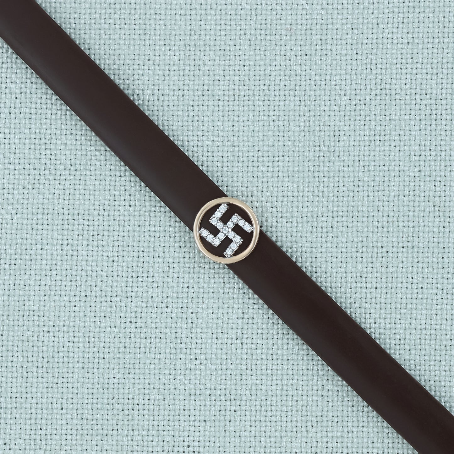 Classic Men's Silver Swastik Wristband